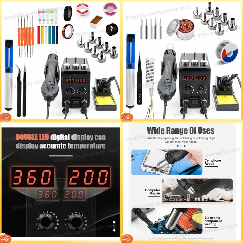 2 In 1 Soldering Rework Station 750W - Estación de Soldadura 8586D 2 en